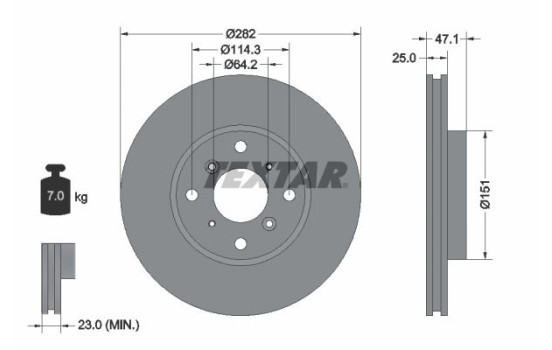 Brake Disc 92110100 Textar
