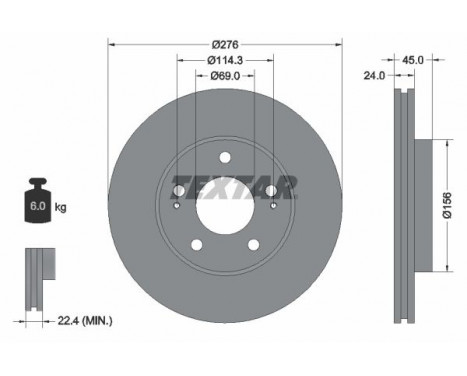 Brake Disc 92110700 Textar