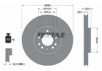 Brake disc 92110905 Textar