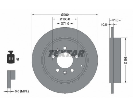 Brake Disc 92112000 Textar