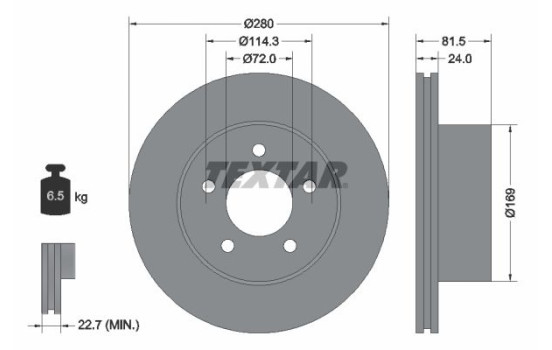 Brake Disc 92113500 Textar