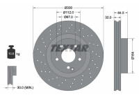 Brake disc 92120205 Textar