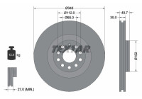 Brake disc 92120605 Textar