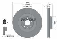 Brake disc 92122205 Textar