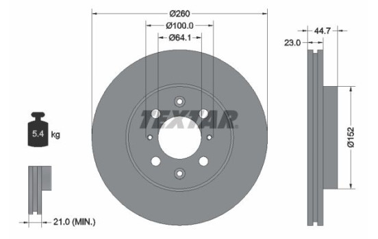 Brake Disc 92125200 Textar