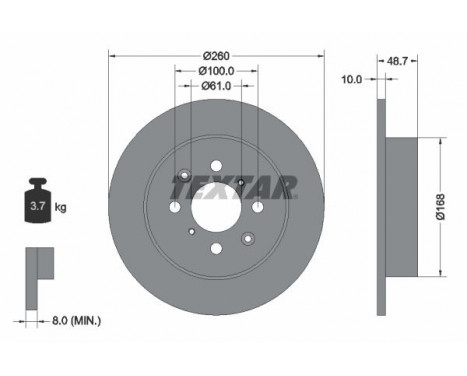 Brake Disc 92125300 Textar