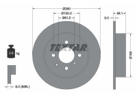 Brake disc 92125403 Textar