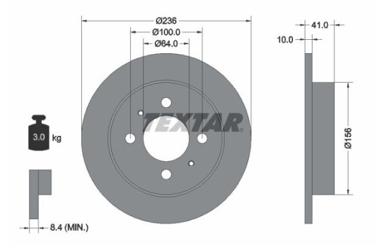 Brake Disc 92128600 Textar