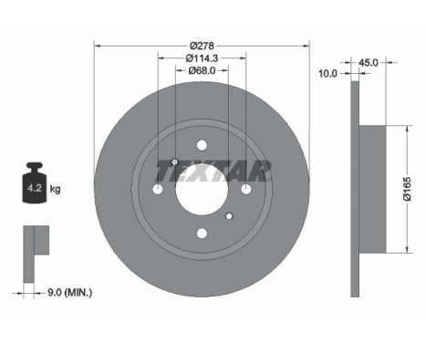 Brake Disc 92128700 Textar