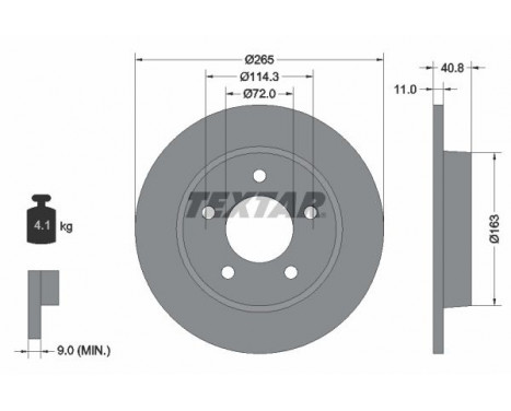 Brake Disc 92130500 Textar