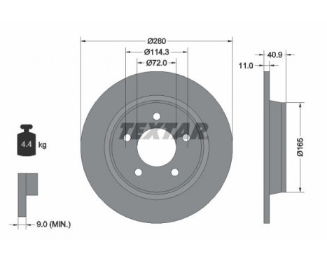 Brake Disc 92130600 Textar