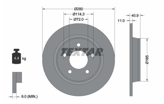 Brake Disc 92130600 Textar