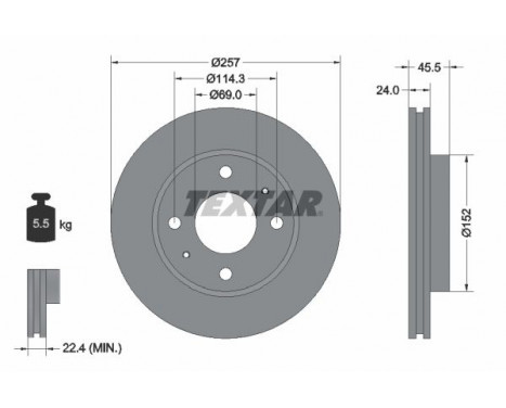 Brake Disc 92130800 Textar