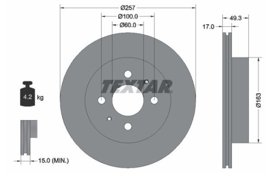 Brake Disc 92131200 Textar