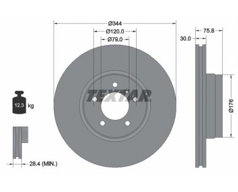 Brake Disc 92134400 Textar