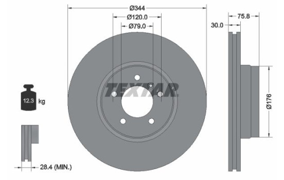 Brake Disc 92134400 Textar