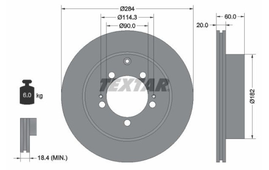 Brake Disc 92134700 Textar