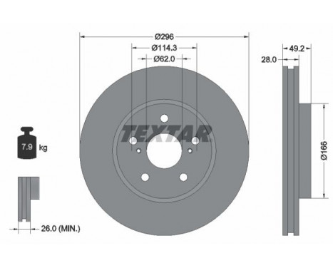 Brake Disc 92135800 Textar