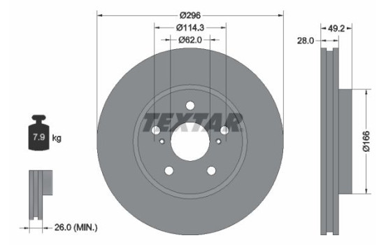 Brake Disc 92135800 Textar