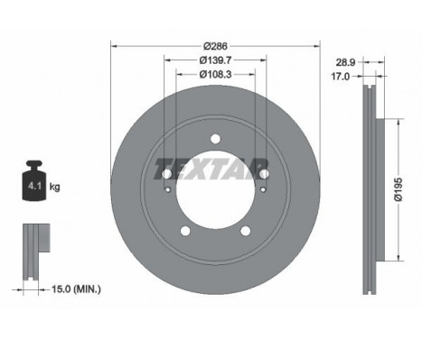 Brake Disc 92136800 Textar