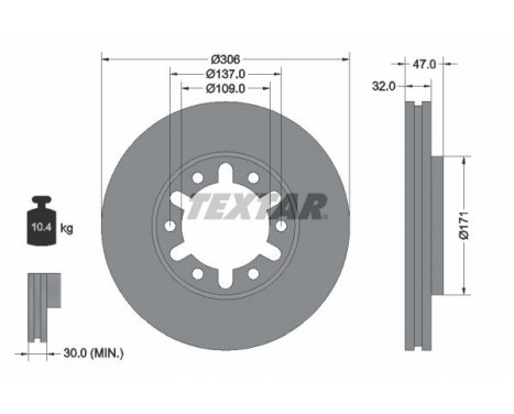 Brake Disc 92138300 Textar