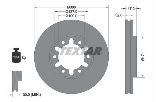 Brake Disc 92138300 Textar