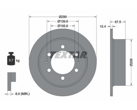 Brake Disc 92138500 Textar