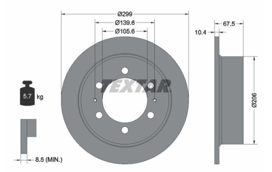 Brake Disc 92138500 Textar
