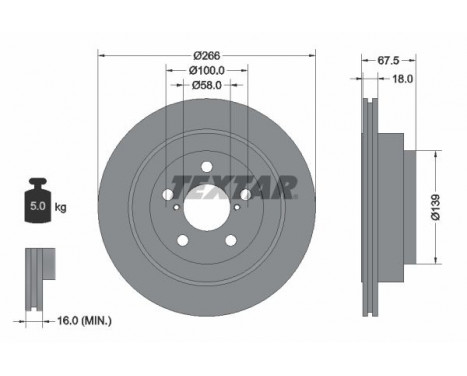 Brake Disc 92142100 Textar