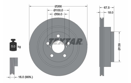 Brake Disc 92142100 Textar
