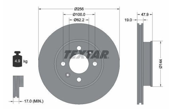Brake Disc 92144700 Textar