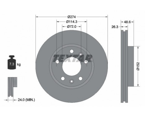 Brake Disc 92146900 Textar