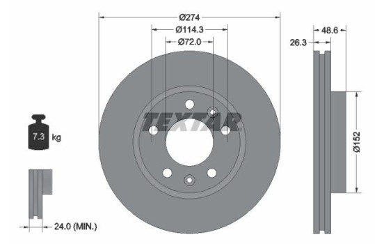 Brake Disc 92146900 Textar