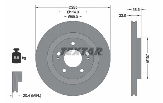 Brake Disc 92148500 Textar
