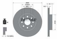 Brake disc 92149700 Textar