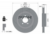 Brake disc 92151605 Textar