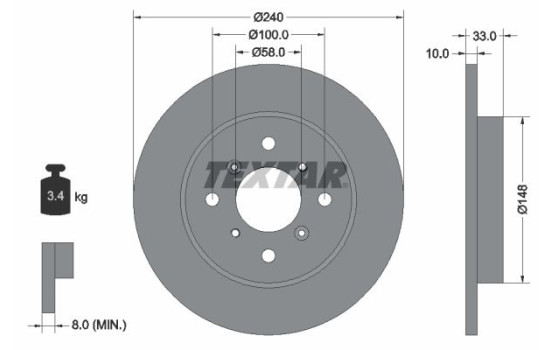 Brake Disc 92153300 Textar