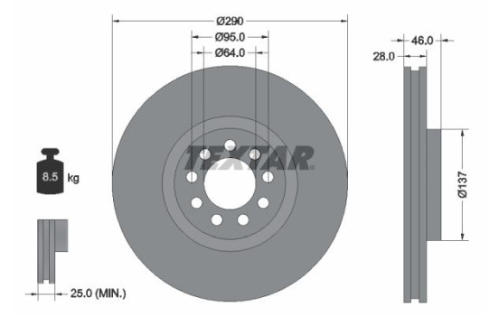 Brake Disc 92155700 Textar