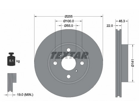 Brake Disc 92156100 Textar