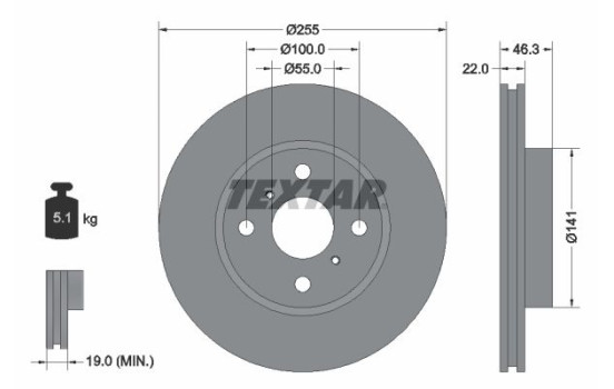 Brake Disc 92156100 Textar