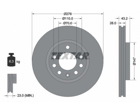 Brake Disc 92156400 Textar