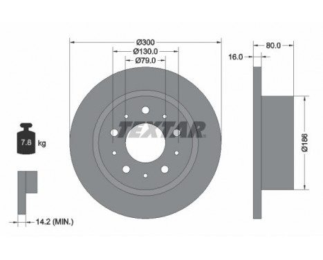 Brake Disc 92157600 Textar