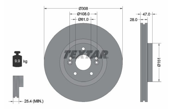 Brake Disc 92157700 Textar
