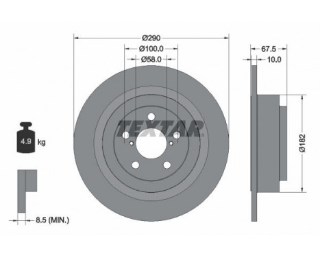 Brake Disc 92158800 Textar