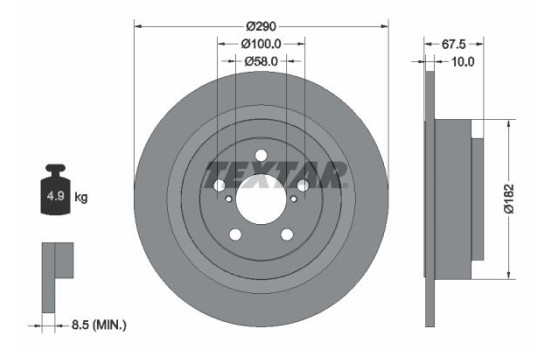 Brake Disc 92158800 Textar