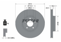 Brake disc 92159905 Textar