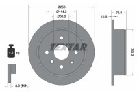 Brake disc 92163003 Textar
