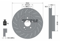 Brake disc 92163405 Textar