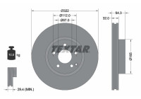 Brake disc 92163505 Textar