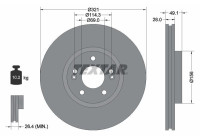 Brake disc 92166005 Textar